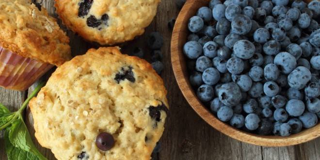 Low-Carb-Rezept für Vanille-Blaubeer-Muffins