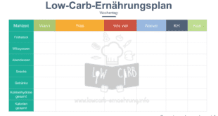 Low Carb Ernährungstagebuch Vorlage zum Ausdrucken